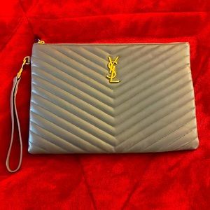 Ysl Grey Pouch